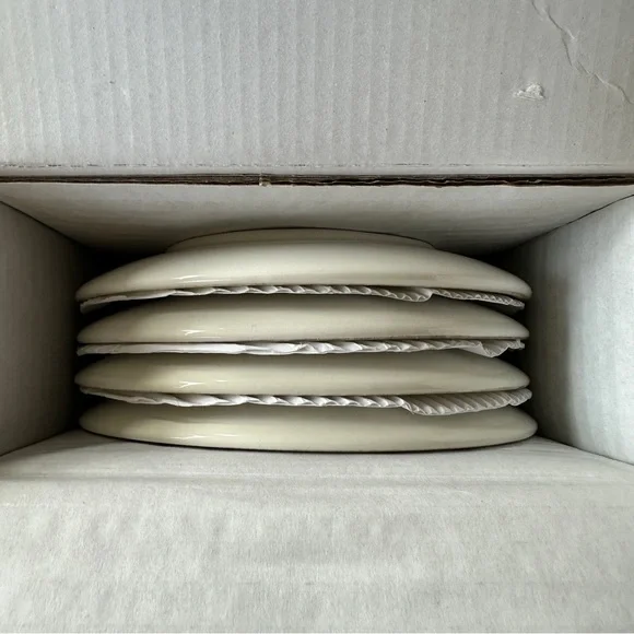 NEW Pottery Barn 6" cocktail plates, "Horse Cocktail." Equestrian. 4/box. - Picture 4 of 9